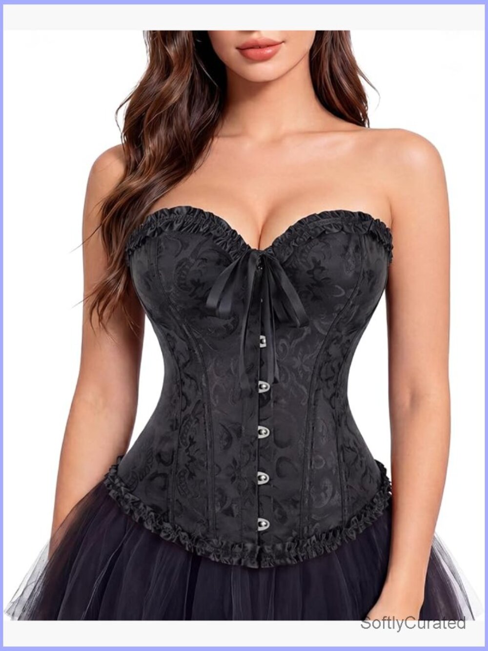 Renaissance Corset Top - Vintage Shapewear Bustier for Halloween Costume &